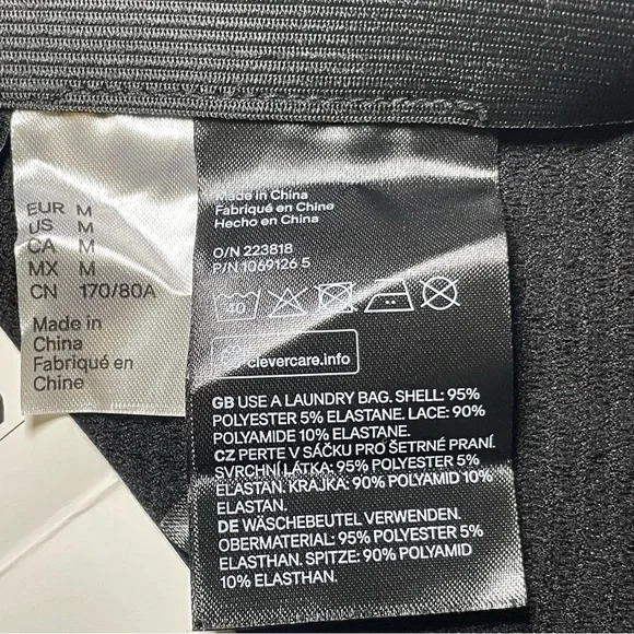 Elastic Black stretch Lace Trim Mini Skirt size L - Picture 8 of 11